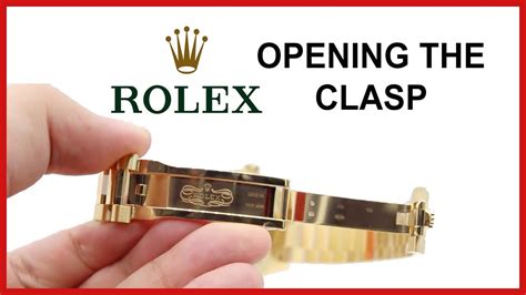 how to open a rolex hidden clasp bracelet|how to open rolex clasp.